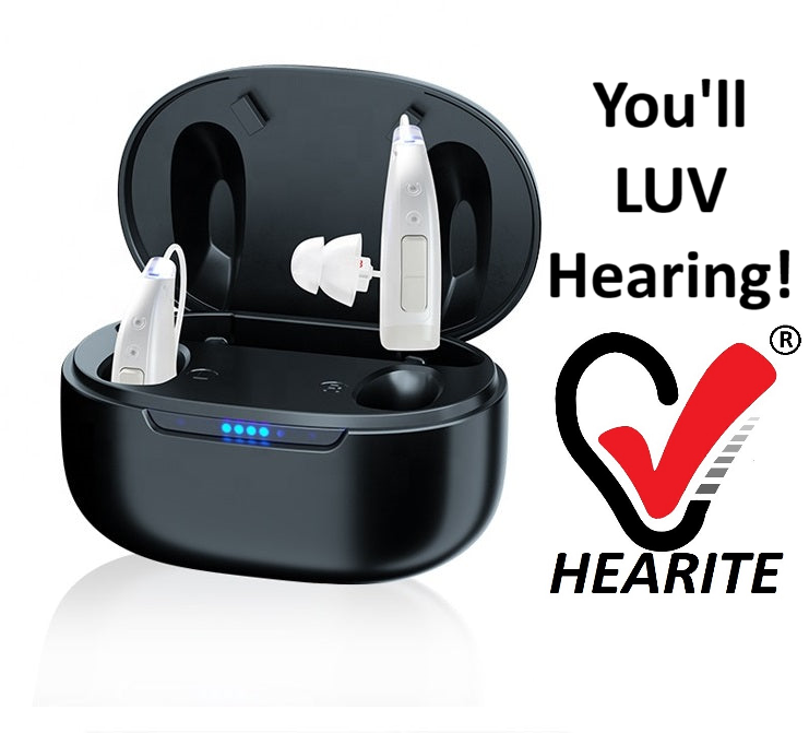 HEARITE OTC Clarity Self-Test & Fit Bluetooth Wireless Hearing Aids